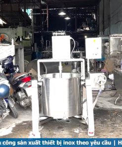 Nồi nấu cánh khuấy inox Inox Hùng Đăng gia nhiệt nấu cháo, nước sốt, tương, mứt chất lượng cao