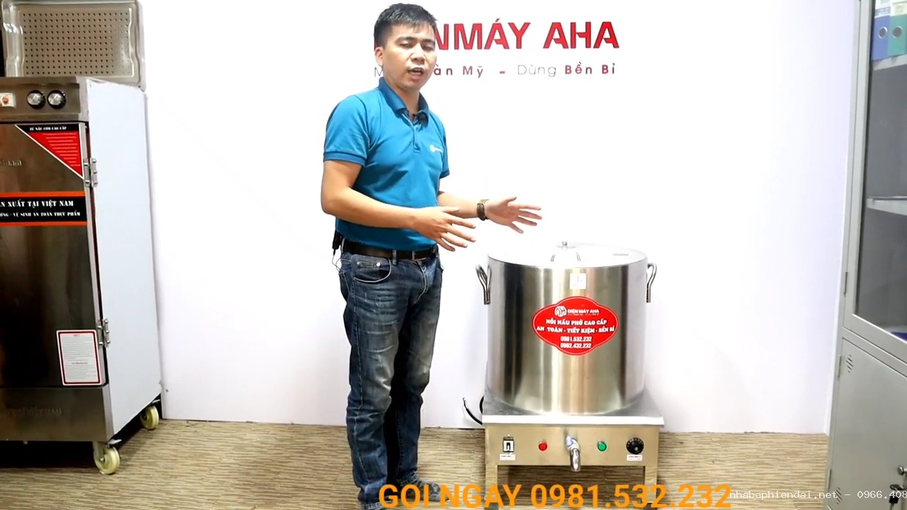 Hướng dẫn sử dụng nồi nấu hủ tiếu inox 304 dung tích 100 lít an toàn, tiết kiệm điện và bền bỉ
