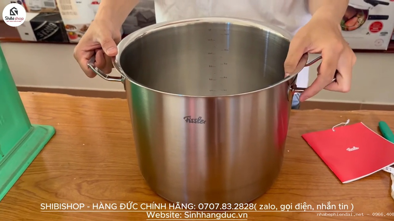 Nồi luộc gà Fissler Original Prof Collection 14L Size 28 nhập khẩu Đức