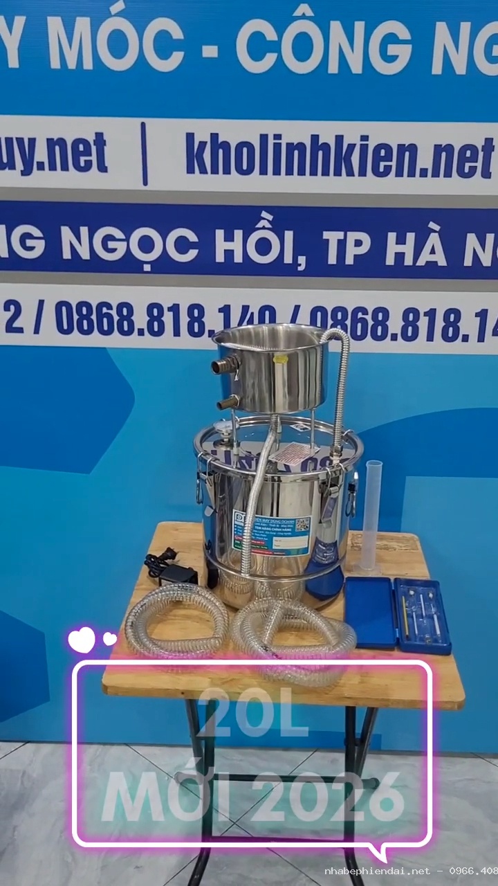 Nồi trưng cất tinh dầu inox dung tích 20 lít