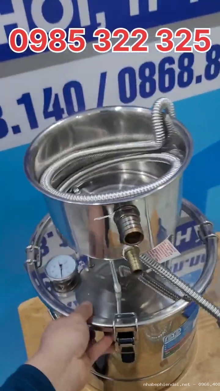 Nồi trưng cất tinh dầu inox dung tích 20 lít