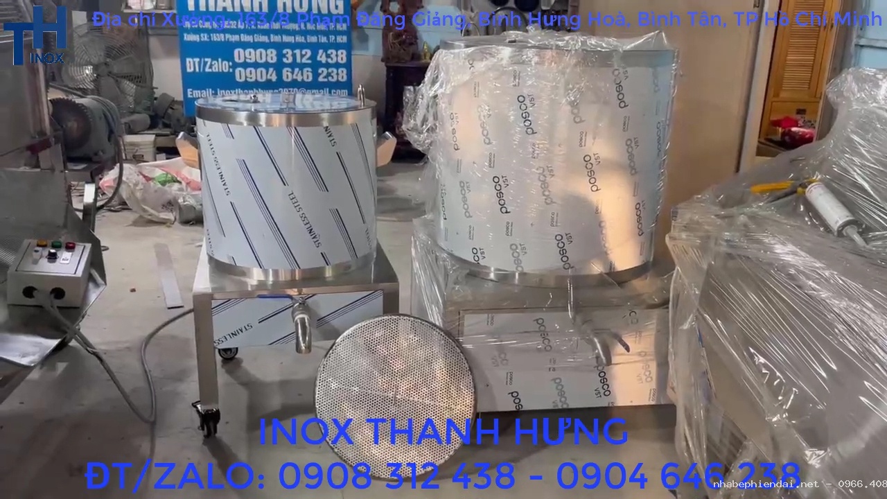 Nồi nấu bánh chưng bánh tét bằng điện 100L