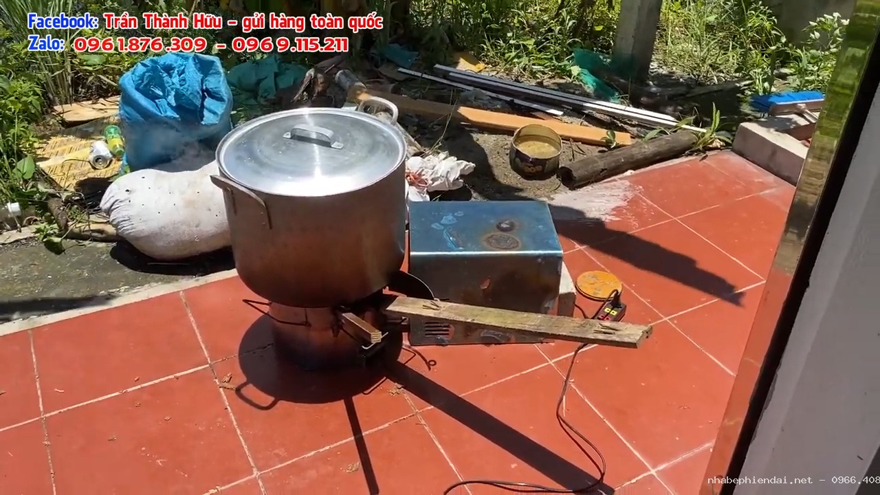 Bếp củi C30 đun nồi lớn bằng củi dài tiết kiệm nhiên liệu