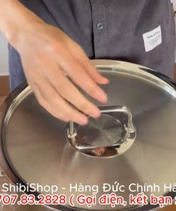 Nồi luộc gà Fissler Original 10L nắp thép nhập khẩu Đức - chi tiết máy 4