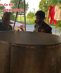 Nồi nấu cám lợn hơn 1 khối dùng nhớt thải - chi tiết máy 2