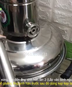 Nồi chưng cất tinh dầu 15 lít mini dùng bếp từ, bếp gas hoặc than củi - chi tiết máy 6