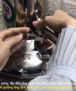 Nồi chưng cất tinh dầu 15 lít mini dùng bếp từ, bếp gas hoặc than củi - chi tiết máy 4
