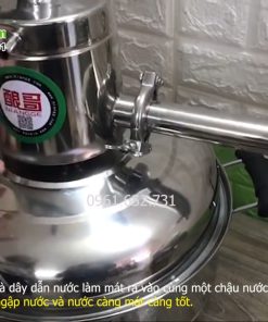 Nồi chưng cất tinh dầu 15 lít mini dùng bếp từ, bếp gas hoặc than củi - chi tiết máy 3