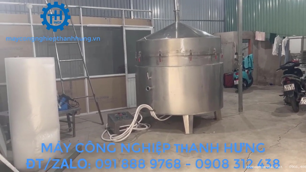 NỒI CHƯNG CẤT TINH DẦU BẰNG ĐIỆN 2000 LÍT 3 LỚP GIA NHIỆT CÁCH THỦY