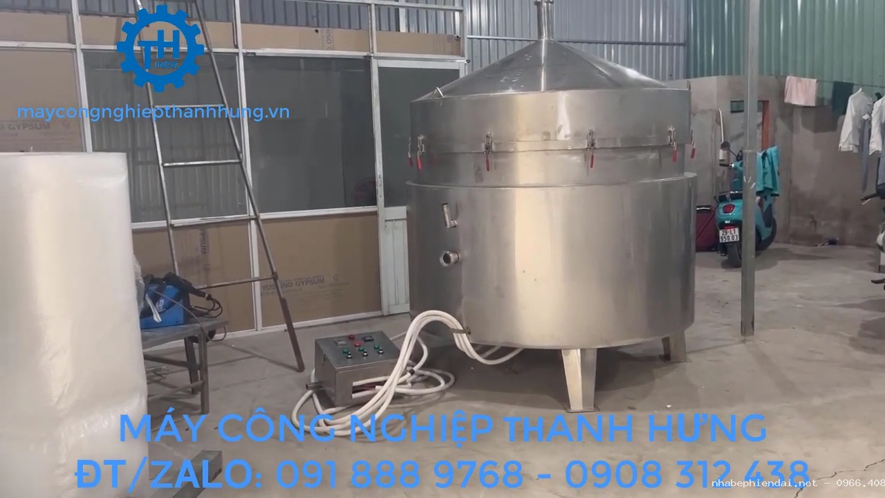 NỒI CHƯNG CẤT TINH DẦU BẰNG ĐIỆN 2000 LÍT 3 LỚP GIA NHIỆT CÁCH THỦY