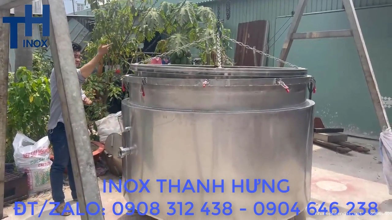 Nồi chưng cất tinh dầu 2000 lít inox 304 gia công theo yêu cầu