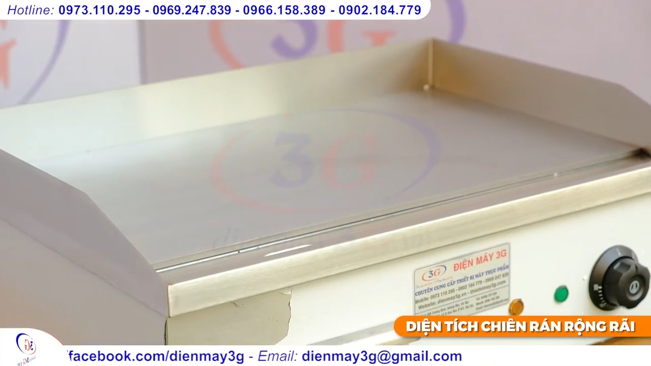 Bếp chiên dán mặt phẳng B818 dùng điện chuyên cho món nướng áp chảo, chiên rán