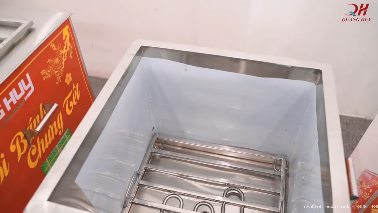 Nồi luộc bánh chưng bằng điện Quang Huy năng suất cao