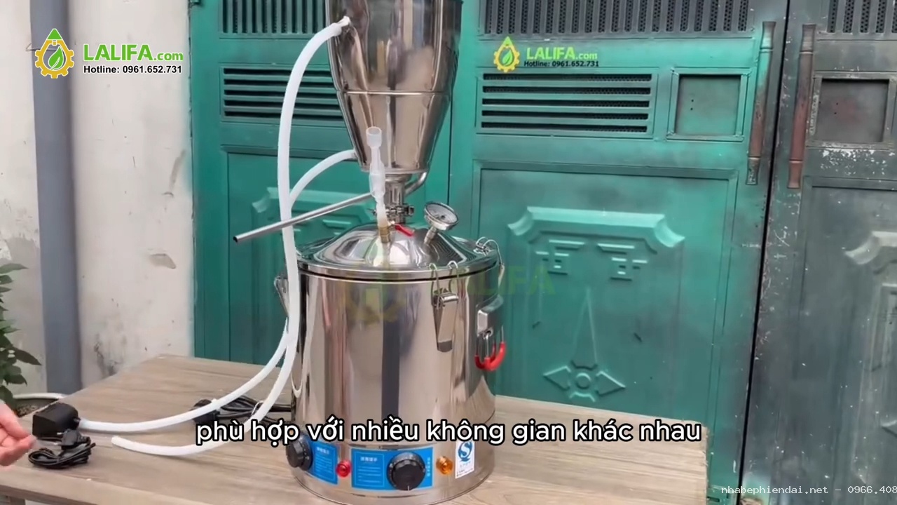 Nồi chưng cất tinh dầu 15 lít điện thế hệ mới Lalifa