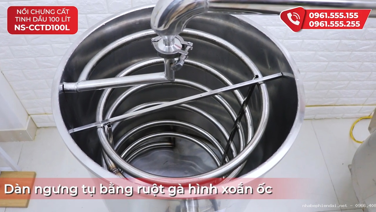 Nồi chưng cất tinh dầu bằng điện 100 lít NSCC VD100L