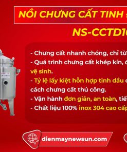 Nồi chưng cất tinh dầu bằng điện 100 lít NSCC VD100L