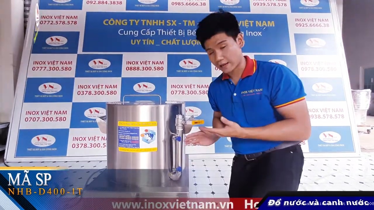 Nồi hấp và nấu bắp bằng điện 50 lít Inox Việt Nam NHP-D410PT