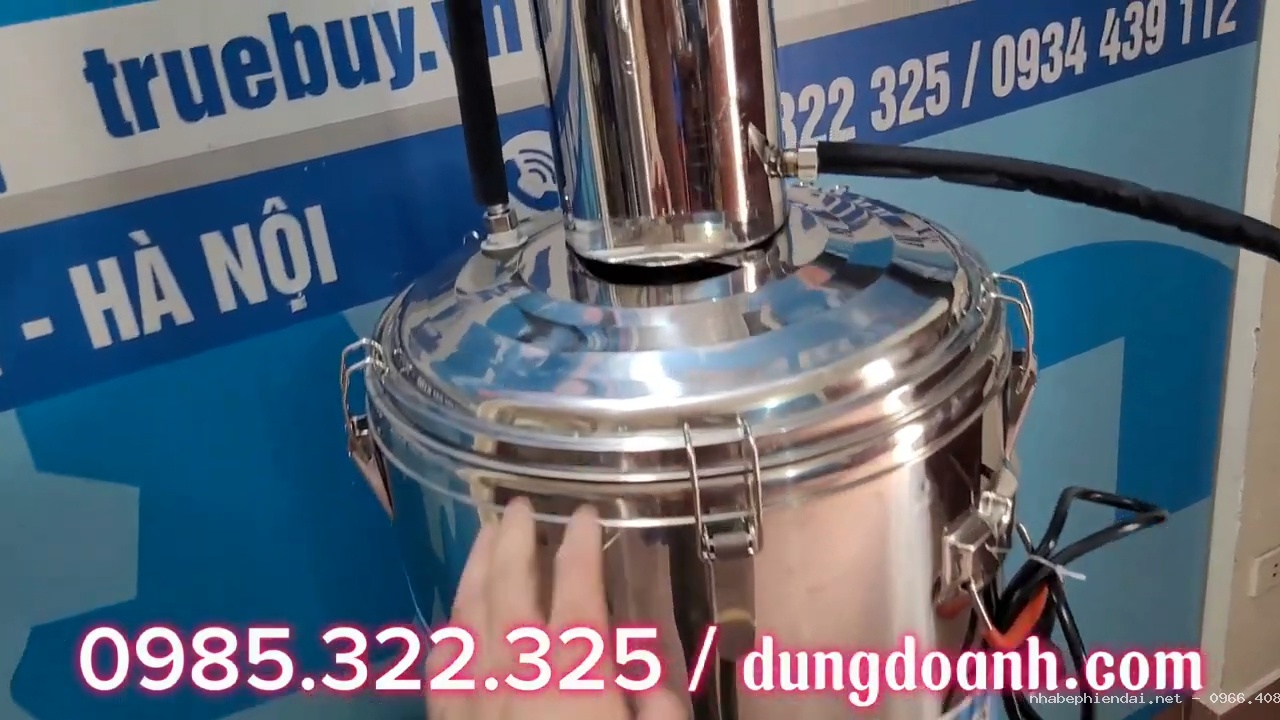 Nồi trưng cất tinh dầu bằng điện 50 lít thiết kế mới