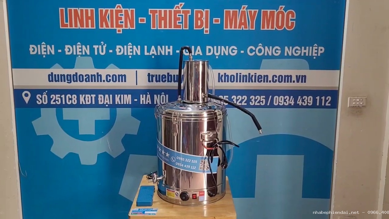 Nồi trưng cất tinh dầu bằng điện 50 lít thiết kế mới