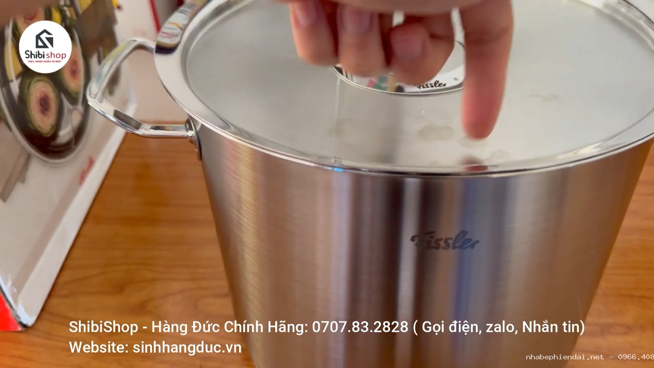 Nồi luộc gà Fissler Đức 14 lít Size 28cm phiên bản Pro cao cấp