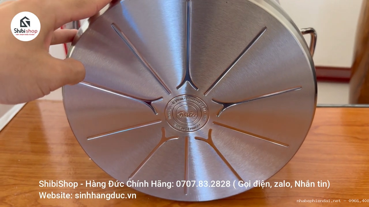 Nồi luộc gà Fissler Đức 14 lít Size 28cm phiên bản Pro cao cấp