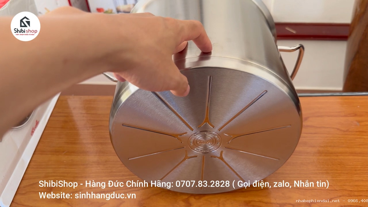 Nồi luộc gà Fissler Đức 14 lít Size 28cm phiên bản Pro cao cấp