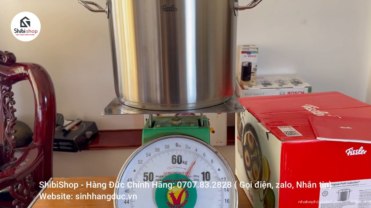 Nồi luộc gà Fissler Đức 14 lít Size 28cm phiên bản Pro cao cấp