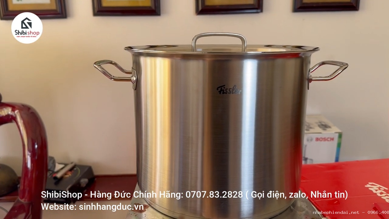 Nồi luộc gà Fissler Đức 14 lít Size 28cm phiên bản Pro cao cấp