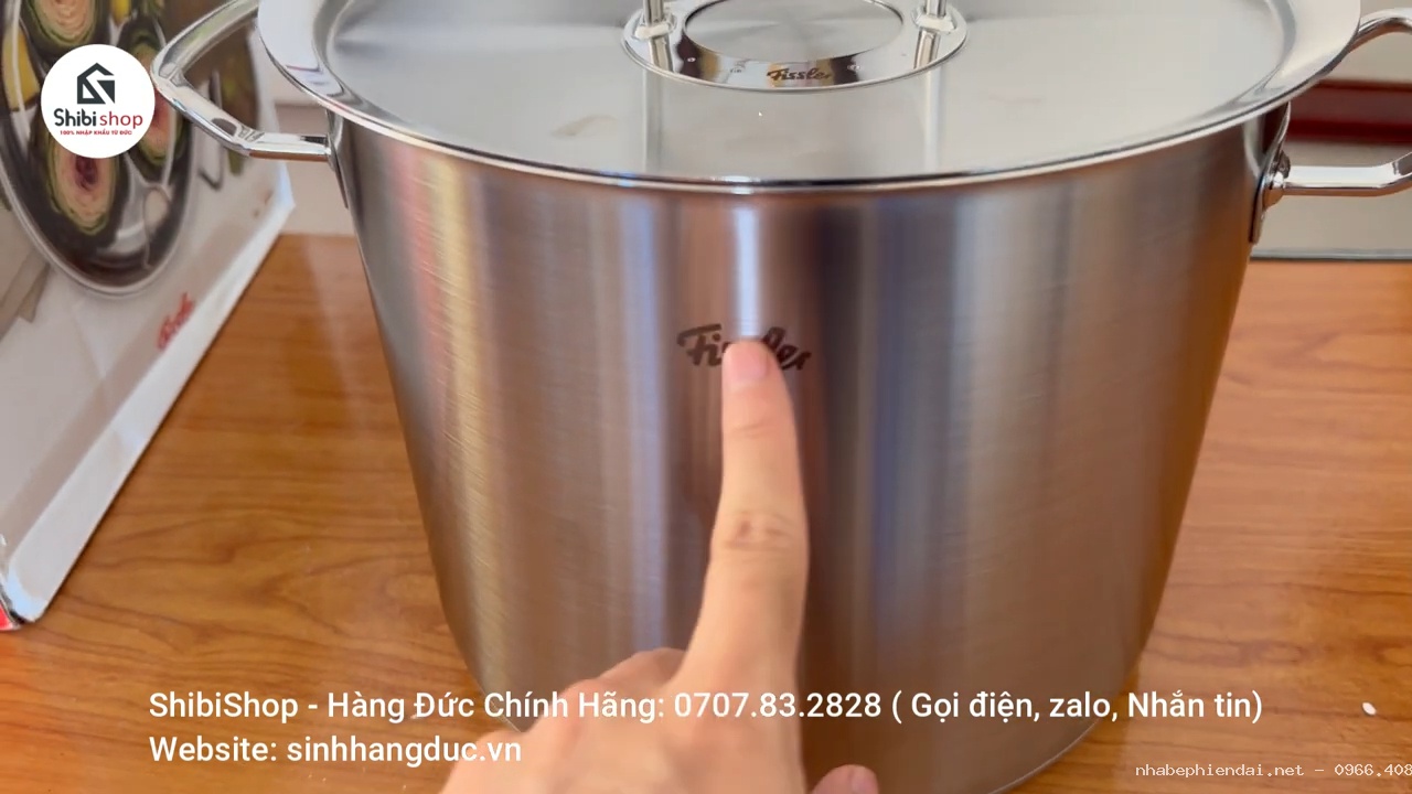 Nồi luộc gà Fissler Đức 14 lít Size 28cm phiên bản Pro cao cấp