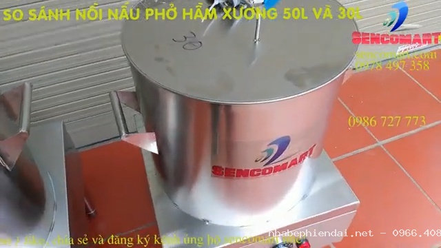Nồi nấu phở Senko Max 30 lít và 50 lít inox 304 hầm xương theo yêu cầu