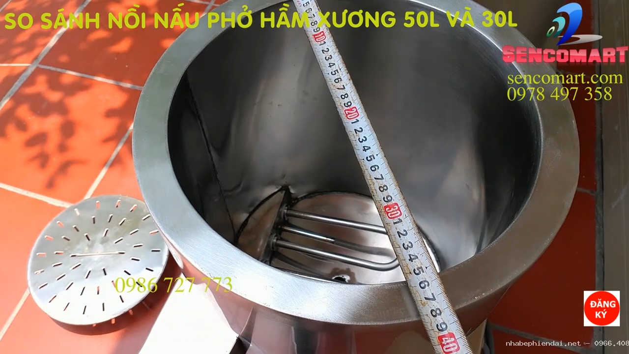 Nồi nấu phở Senko Max 30 lít và 50 lít inox 304 hầm xương theo yêu cầu