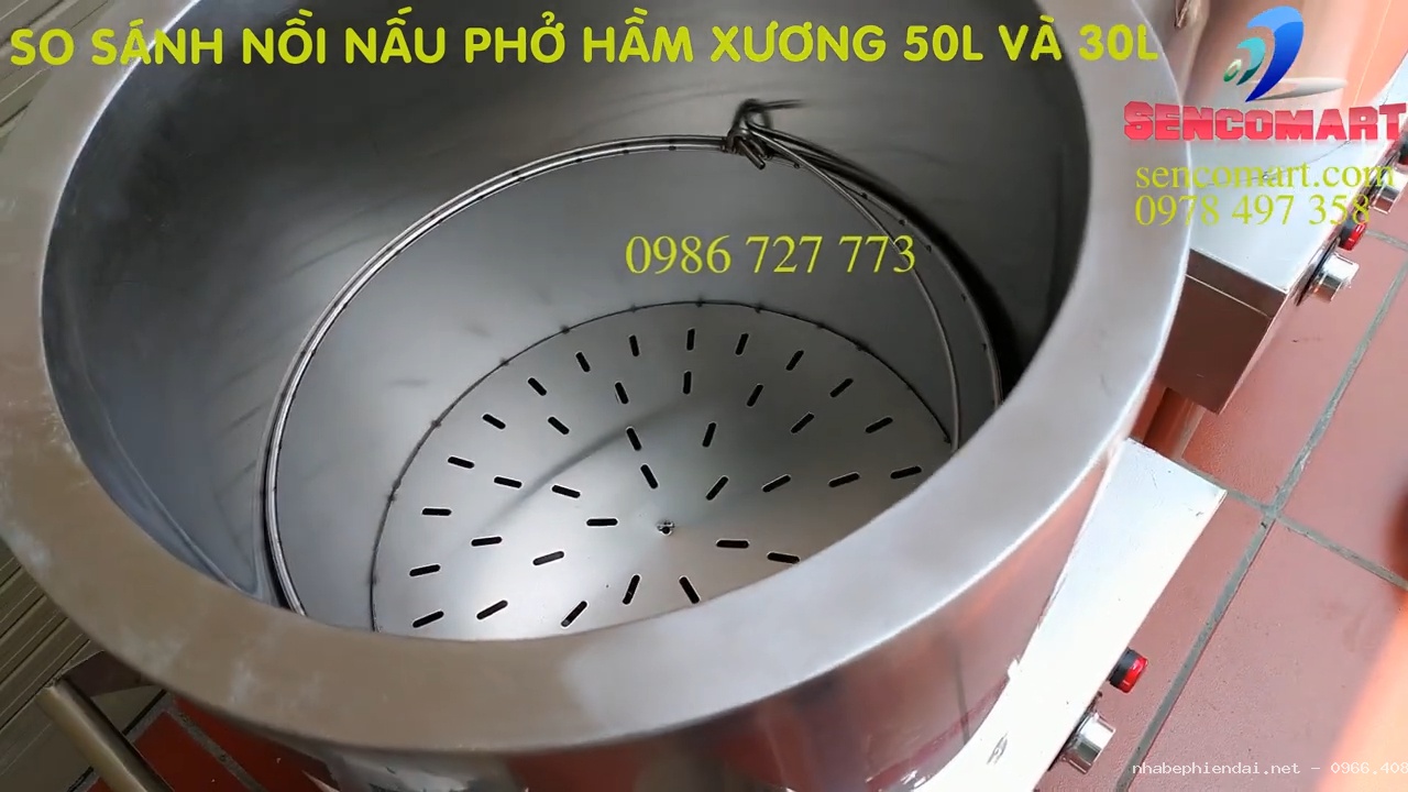 Nồi nấu phở Senko Max 30 lít và 50 lít inox 304 hầm xương theo yêu cầu