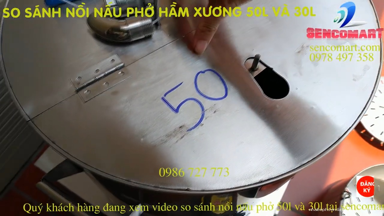 Nồi nấu phở Senko Max 30 lít và 50 lít inox 304 hầm xương theo yêu cầu