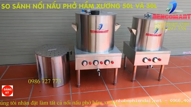 Nồi nấu phở Senko Max 30 lít và 50 lít inox 304 hầm xương theo yêu cầu