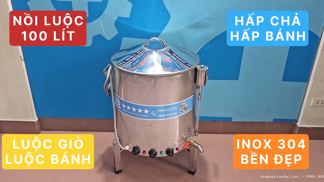 Nồi hấp và luộc đa năng 100 lít