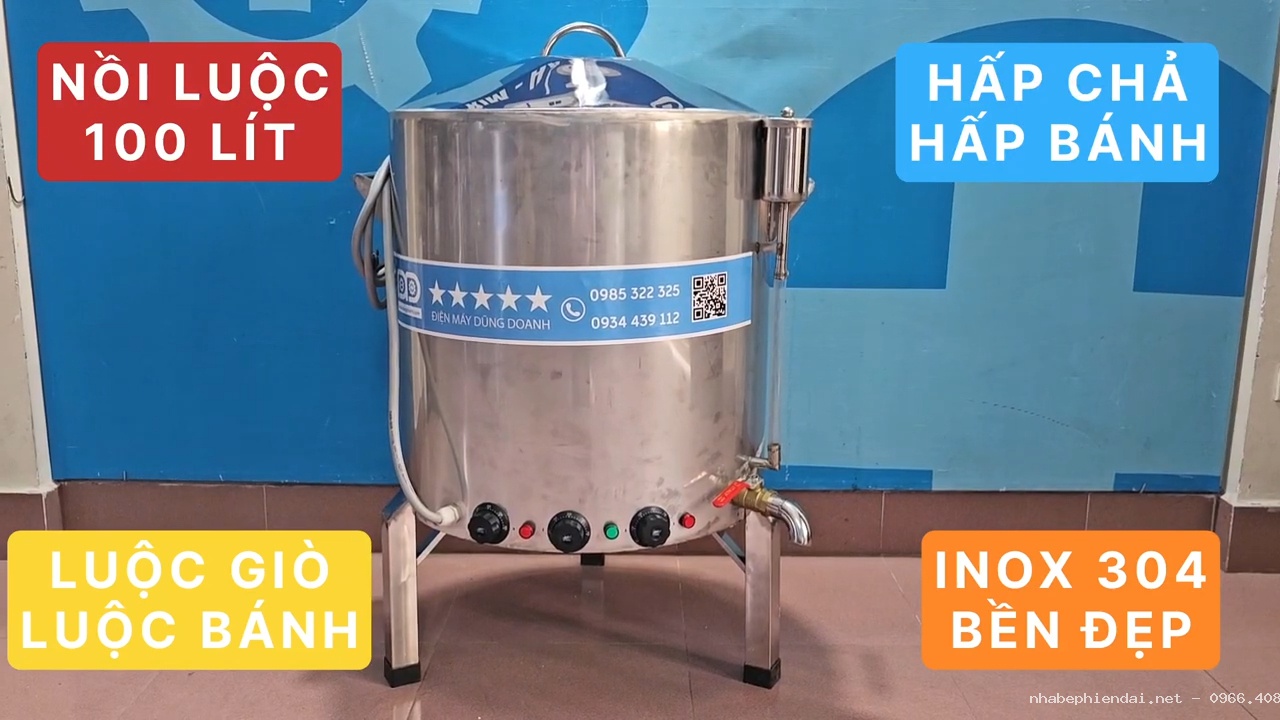 Nồi hấp và luộc đa năng 100 lít