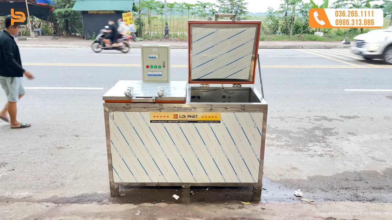 Nồi luộc bánh chưng áp suất 700 lít inox 304 2 cánh