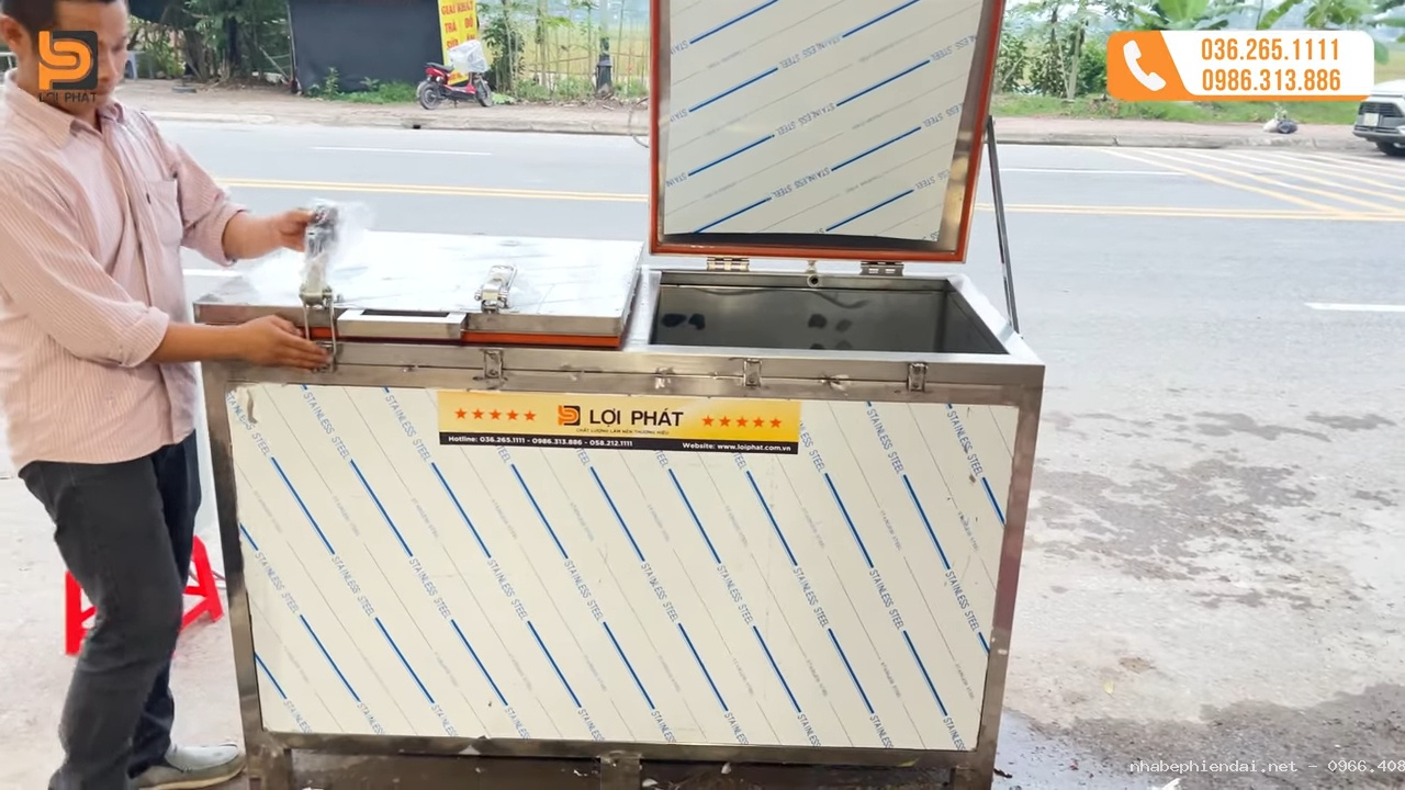 Nồi luộc bánh chưng áp suất 700 lít inox 304 2 cánh