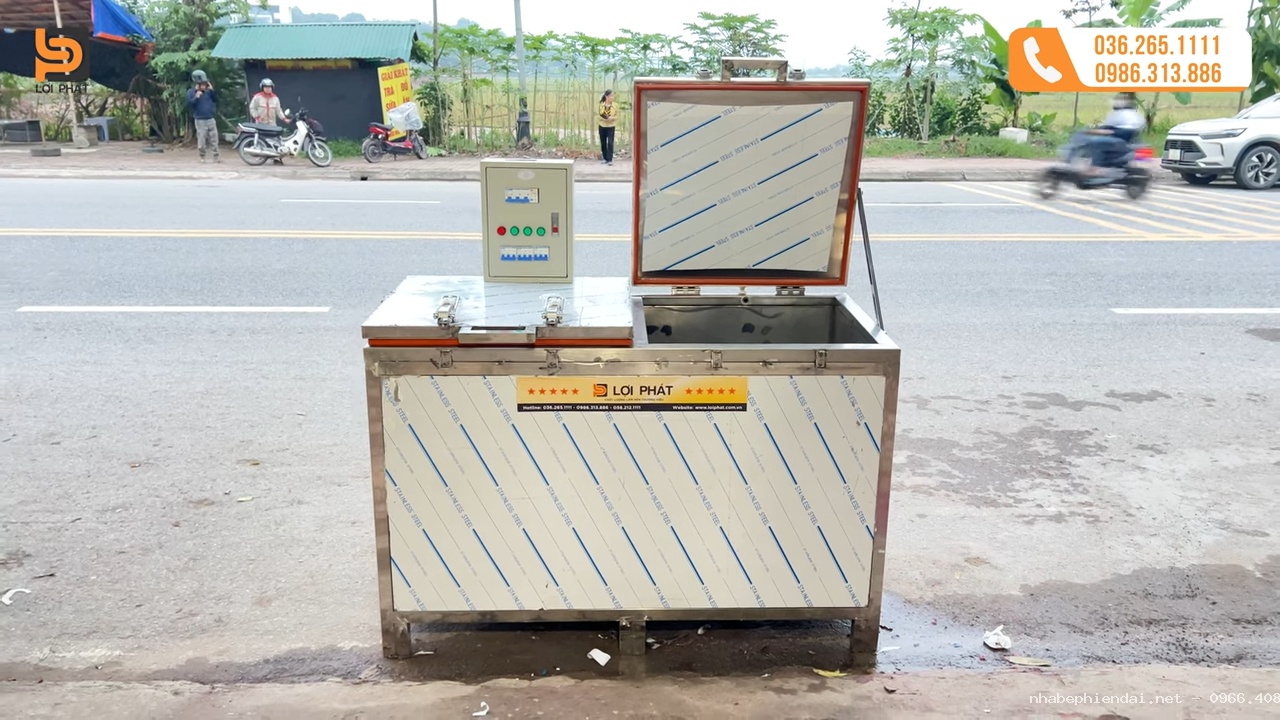 Nồi luộc bánh chưng áp suất 700 lít inox 304 2 cánh