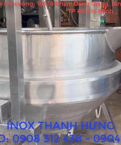 Chảo xào nhân 500 lít gia nhiệt cách thủy bằng dầu truyền nhiệt - chi tiết máy 2