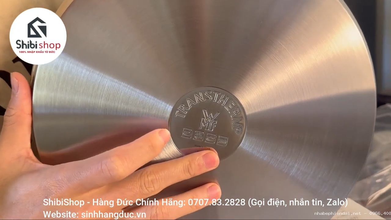 Nồi luộc gà WMF 14L size 28 thép không gỉ cao cấp từ Đức