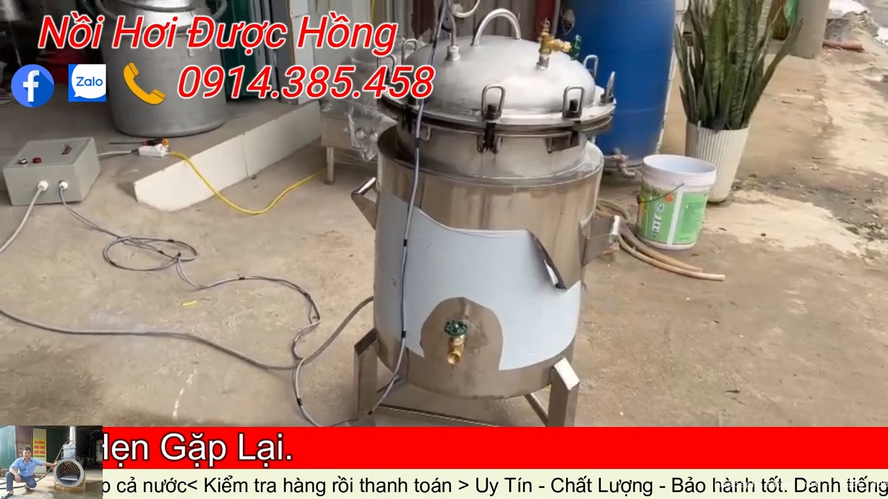 Nồi áp suất nấu cao bằng điện, dầu, gas và củi