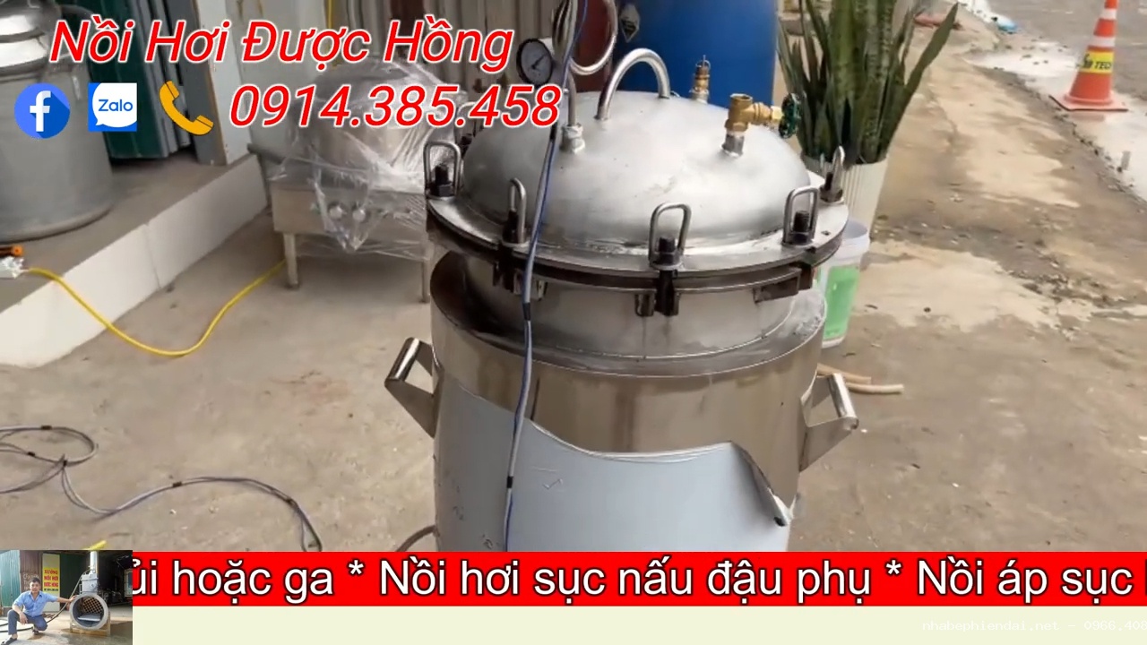 Nồi áp suất nấu cao bằng điện, dầu, gas và củi