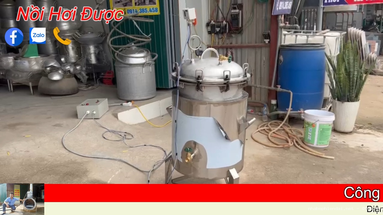 Nồi áp suất nấu cao bằng điện, dầu, gas và củi