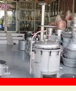 Nồi nấu cao đun củi bếp liền thân và nồi cô cao áp suất