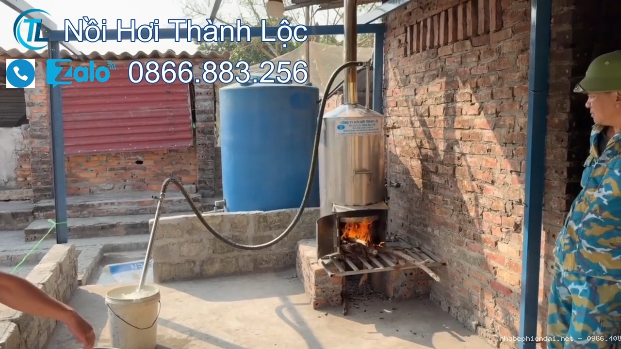 Nồi sục cám đun củi 160L dùng sục cám lợn và sục nấu đậu phụ