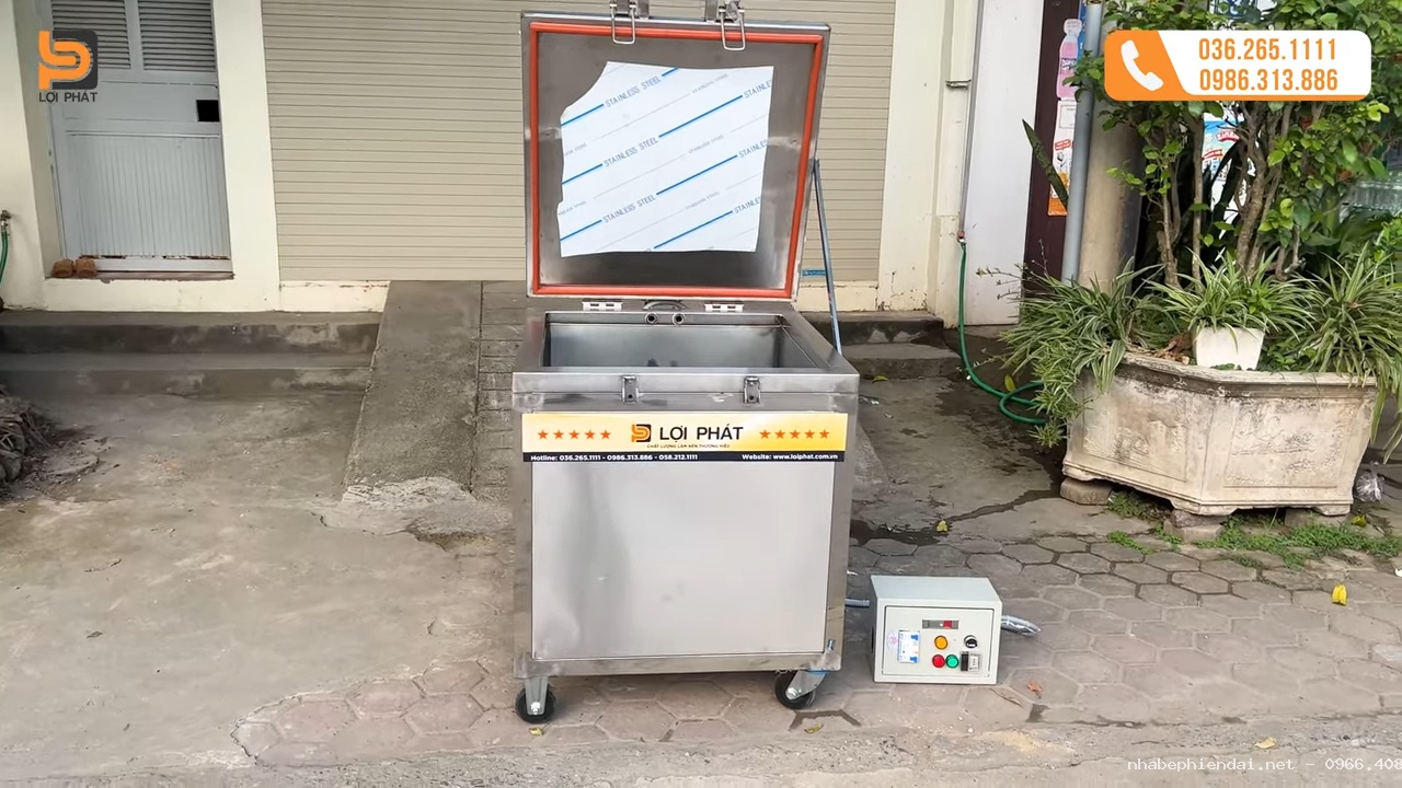 Nồi luộc bánh chưng bằng áp suất 200 lít inox 304 thiết kế mới