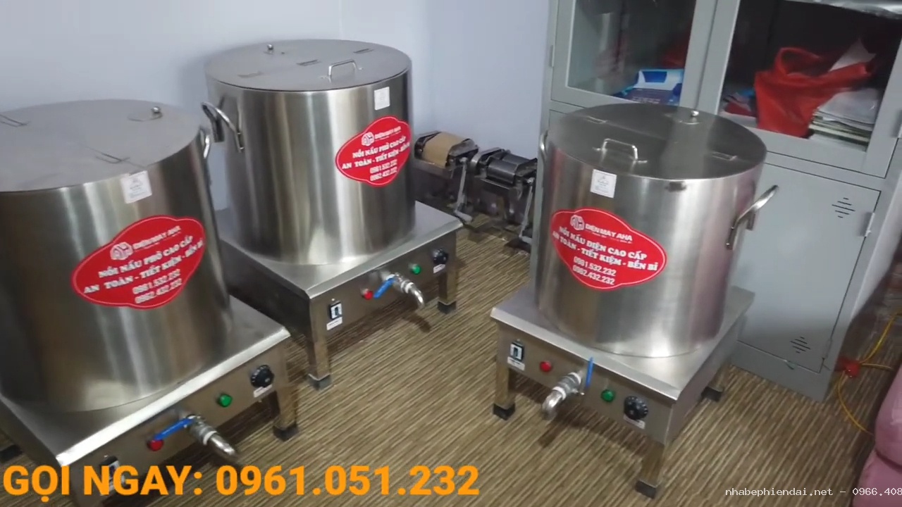 Nồi luộc giò công nghiệp inox 60 lít, 80 lít, 100 lít