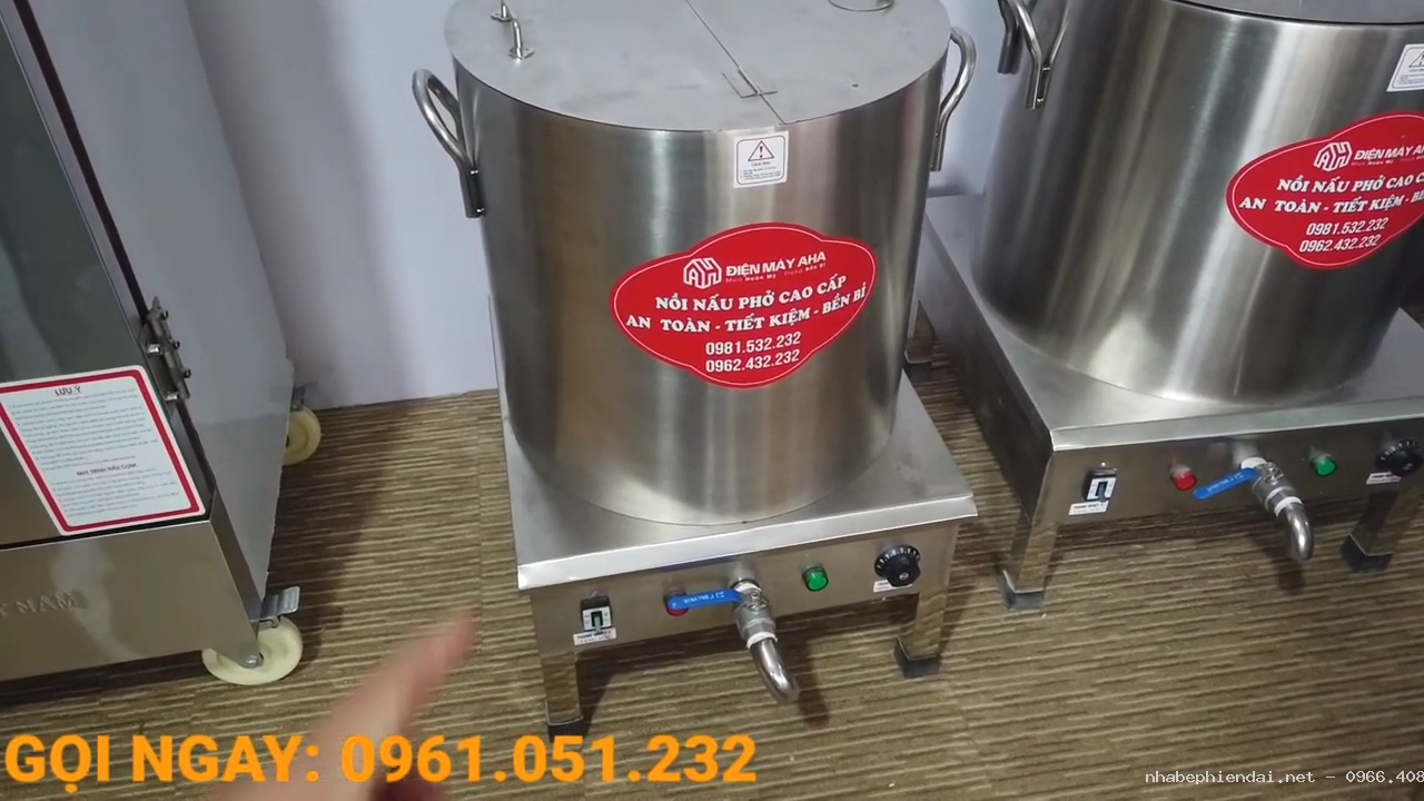 Nồi luộc giò công nghiệp inox 60 lít, 80 lít, 100 lít