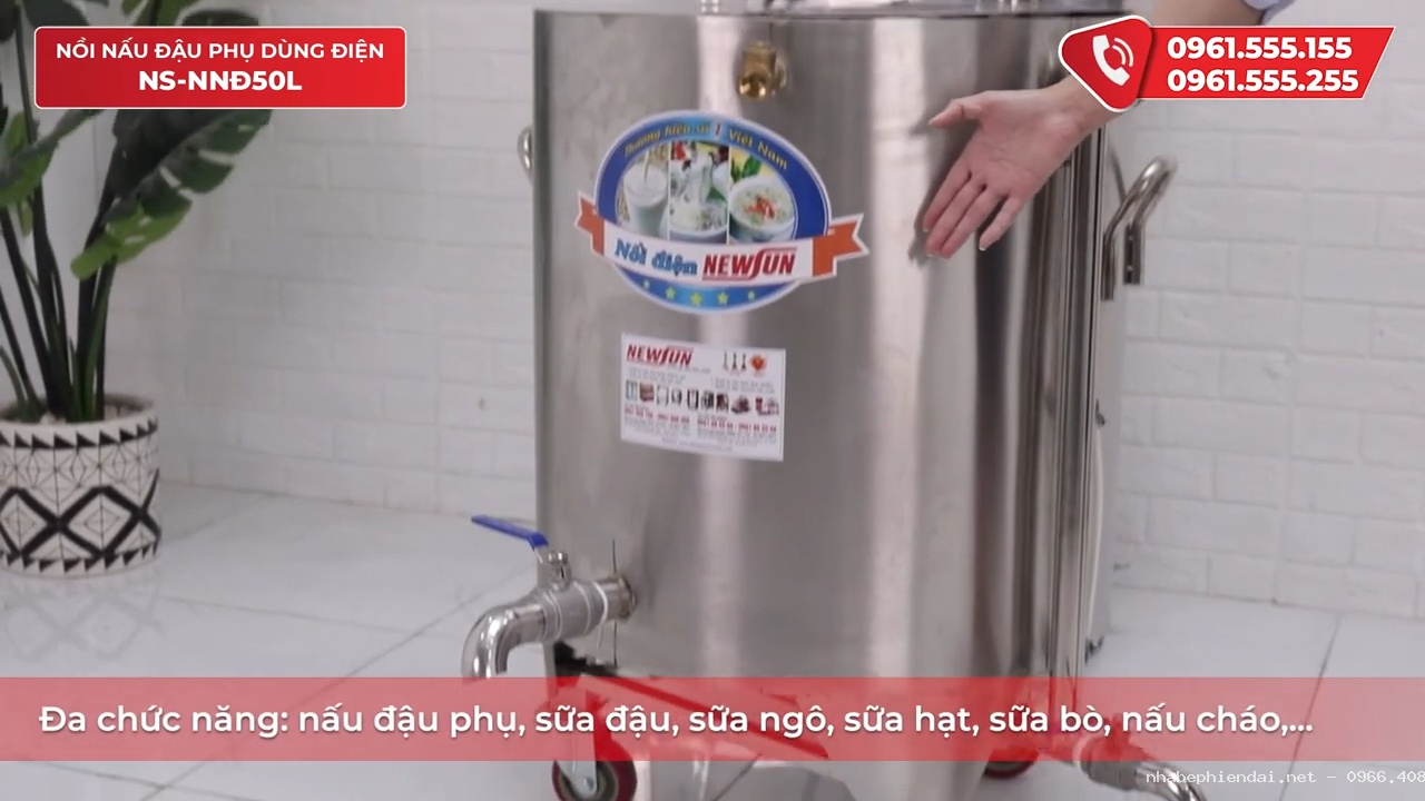 Nồi nấu đậu phụ bằng điện 50 lít